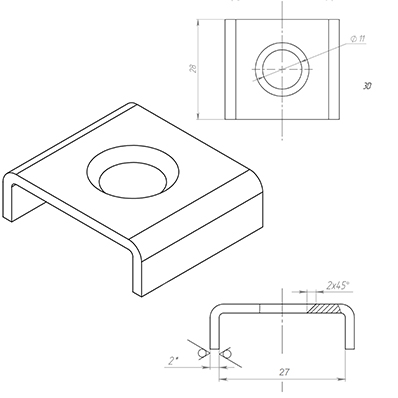 П-образное крепление прессованного настила 